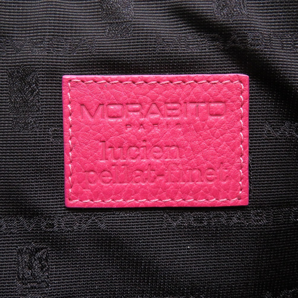 新品同様 モラビト × ルシアンぺラフィネ レザー ピンク ショルダーバッグ バッグ 0028 MORABITO × Lucien