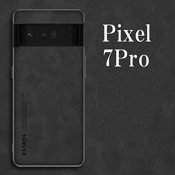 ピクセル Pixel 7Pro ケース ブラック カバー おしゃれ 耐衝撃 TPU レザー 革 グーグル Google メンズ ome-r1-black-7pro_画像1