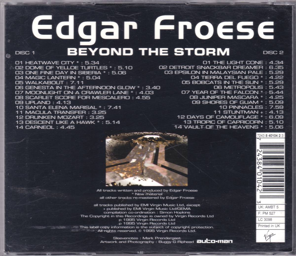 *EDGAR FROESE( Ed ga-* flow ze)/Beyond The Storm*95 year departure table. new recording bending . the first period. . sphere. masterpiece . all 28 bending compilation did CD2 sheets set set * rare *