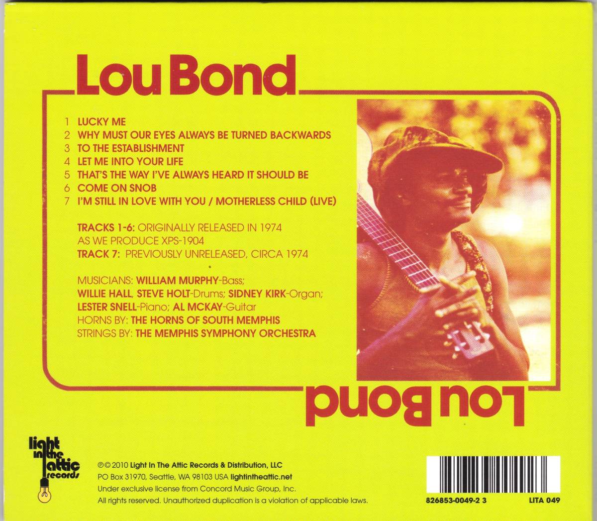 ☆LOU BOND(ルー・ボンド)◆74年発表の幻の名シンガーによるレア・グルーヴの超大名盤◇初CD化＆未発表ボートラ+1曲＆高音質盤＆レア廃盤★_画像2