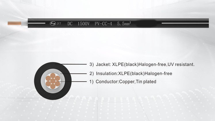 ソーラーケーブル中継ケーブル1.5m (MC4型コネクター付 両端加工1.5ｍ＊2本/1組) 3.5SQ-PV-CC DC1500V ハロゲンフリーソーラーケーブル_画像3