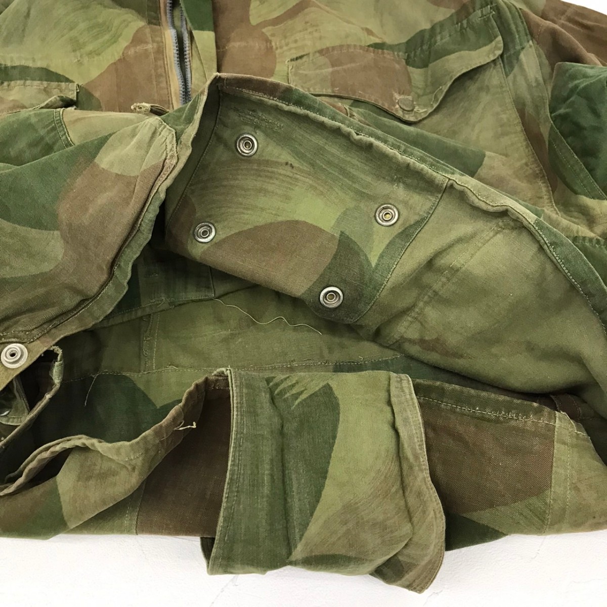 【size.3】50s 1950年代 ベルギー軍 実物 Belgian Army Denison Smock デニソンスモックジャケット ブラッシュカモ 迷彩 アノラック ユーロの画像10