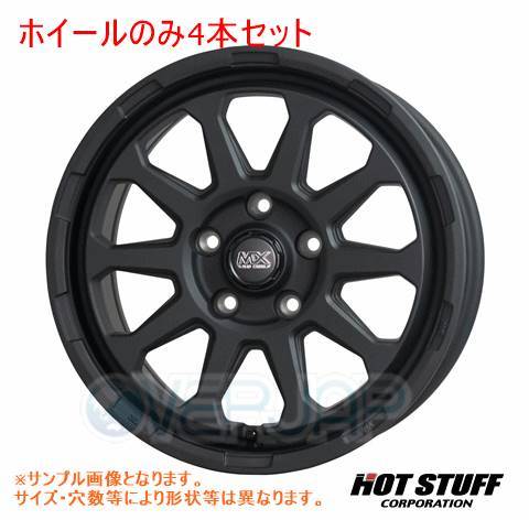 4本セット HOT STUFF MADCROSS RANGER マットブラック (MTBK) 12インチ 4.0J 100/4 43 バモス HM1-4_画像1