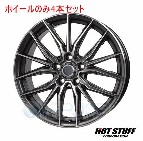 4本セット HOT STUFF Precious AST M4 ガンメタポリッシュ (GMP) 18インチ 7.0J 100/5 48 フォレスター SJ5_画像1