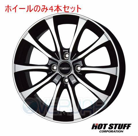 4本セット HOT STUFF Laffite LE07 ブラックポリッシュ (BK/P) 15インチ 4.5J 100/4 45 タントカスタム L360S_画像1