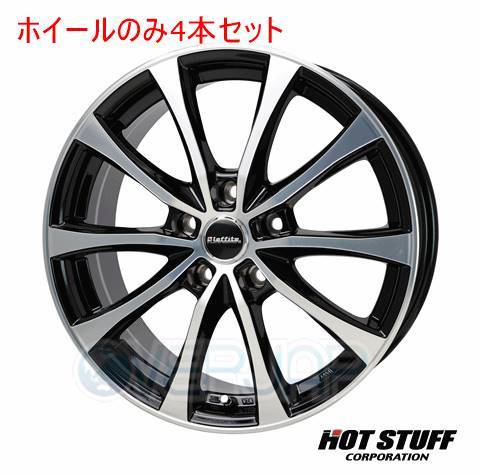 4本セット HOT STUFF Laffite LE07 ブラックポリッシュ (BK/P) 15インチ 6.0J 114.3/5 43 クラウンエステート JZS171W_画像1