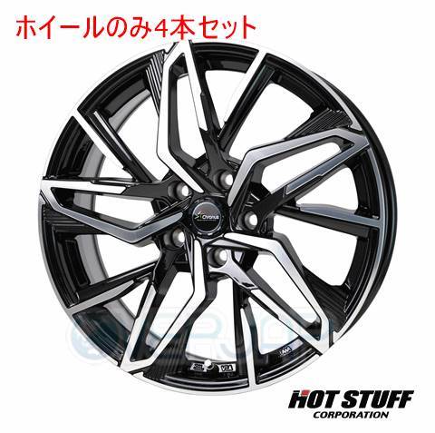 4本セット HOT STUFF Chronus CH-112 メタリックブラックポリッシュ (MB/P) 18インチ 7.0J 114.3/5 53 アクセラ BK5P_画像1