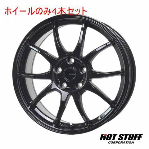 4本セット HOT STUFF G.speed G-06 メタリックブラック (MBK) 15インチ 6.0J 100/5 43 インプレッサスポーツ GP2_画像1