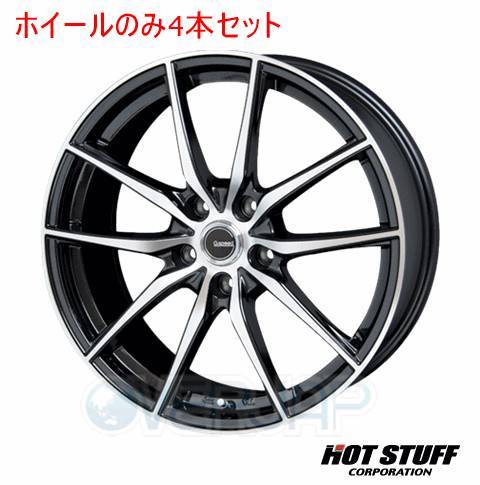 4本セット HOT STUFF G.SPEED P-02 メタリックブラックポリッシュ (BK/P) 16インチ 6.5J 100/5 48 プレミオ ZZT240