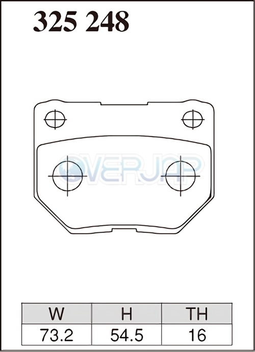 Z361074 / 325248 DIXCEL Z ブレーキパッド 1台分set スバル インプレッサ WRX STi GC8(COUPE) 97/9～00/08 typeRVer.IV～VI(E～G型)_画像3