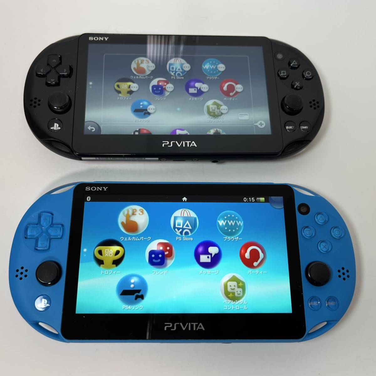 PS Vita PCH-2000 ブラック アクアブルー 2台セット PlayStation Vita