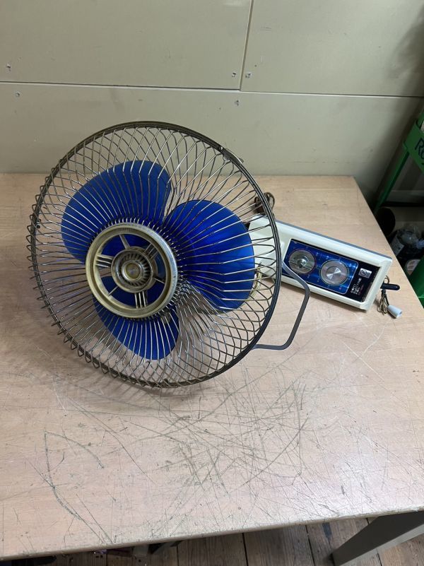 当時物 昭和レトロ 現状 DAIEI 扇風機 CF-30R7 壁掛け ブルー 30cm