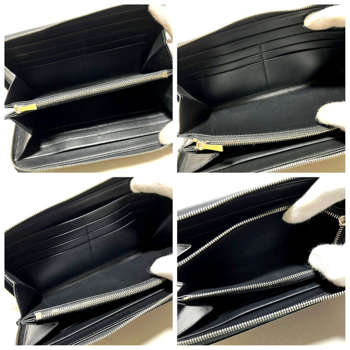 CELINE/セリーヌ レザー ラウンドファスナー/長財布 美品 正規品