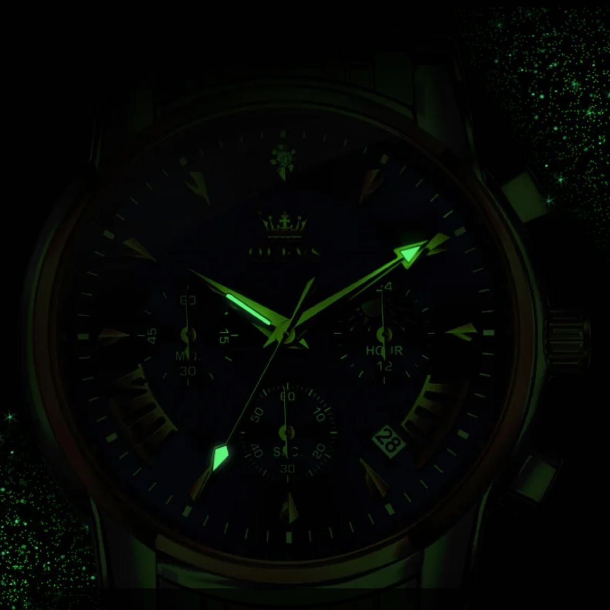メンズウォッチ,腕時計,多機能,オリジナル,クォーツ,耐水性,発光,月 メンズ腕時計 腕時計