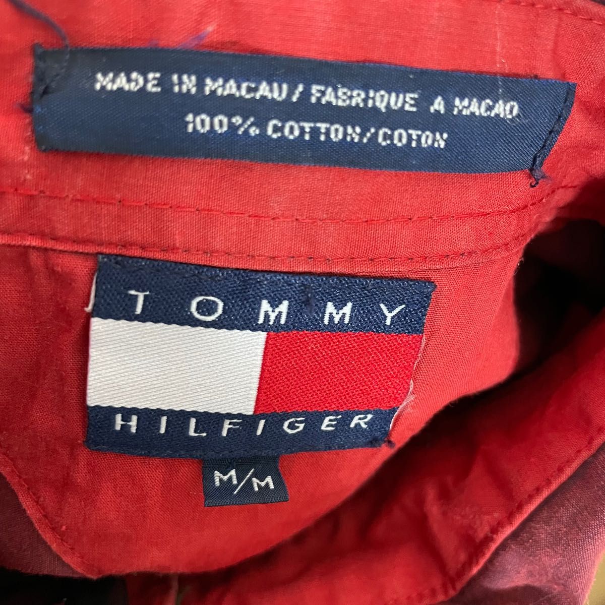 【希少 旧タグ ヴィンテージ】トミーヒルフィガー BDシャツ 長袖シャツ 刺繍