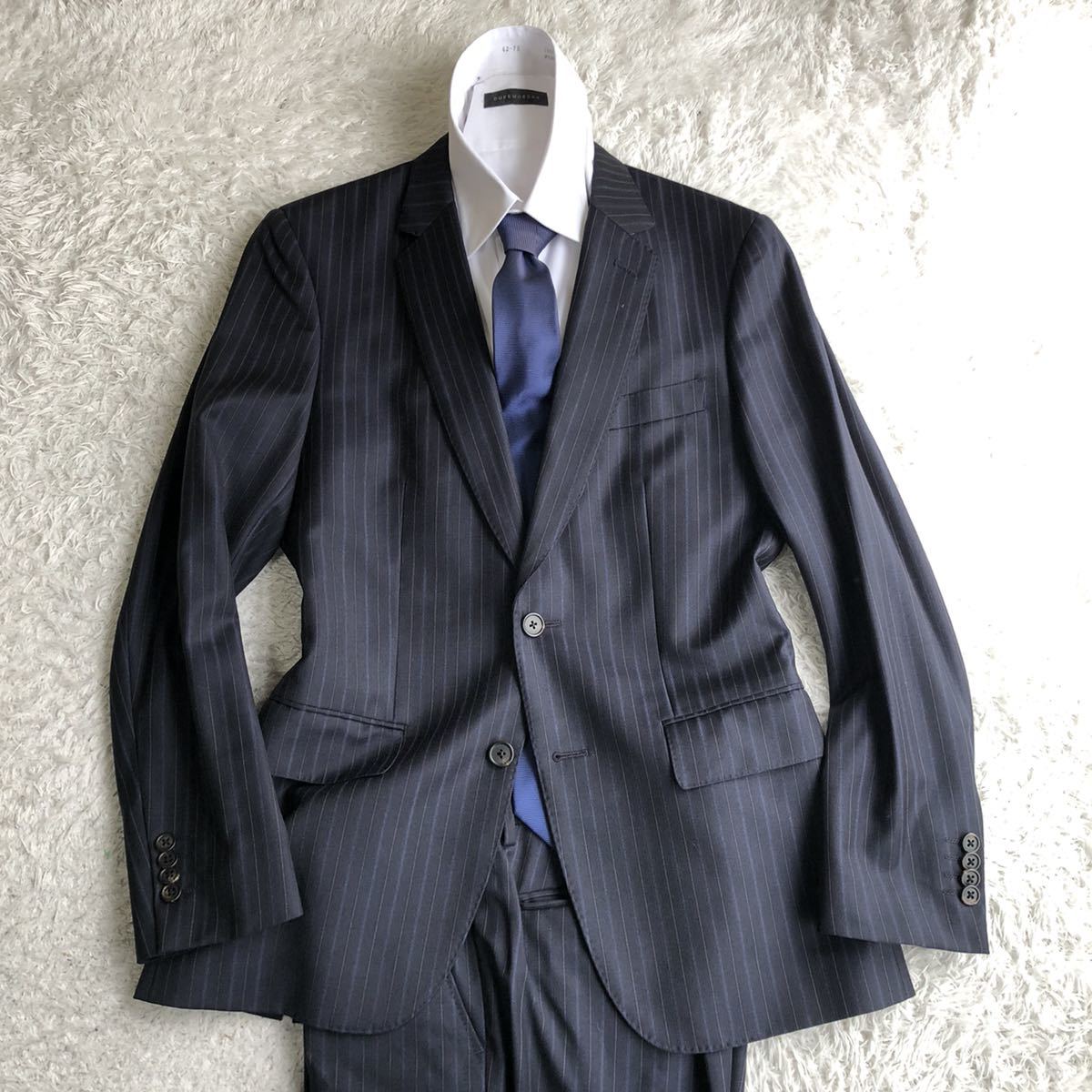 上質 Paul Smith Ermenegildo Zegna スーツ ネイビー-