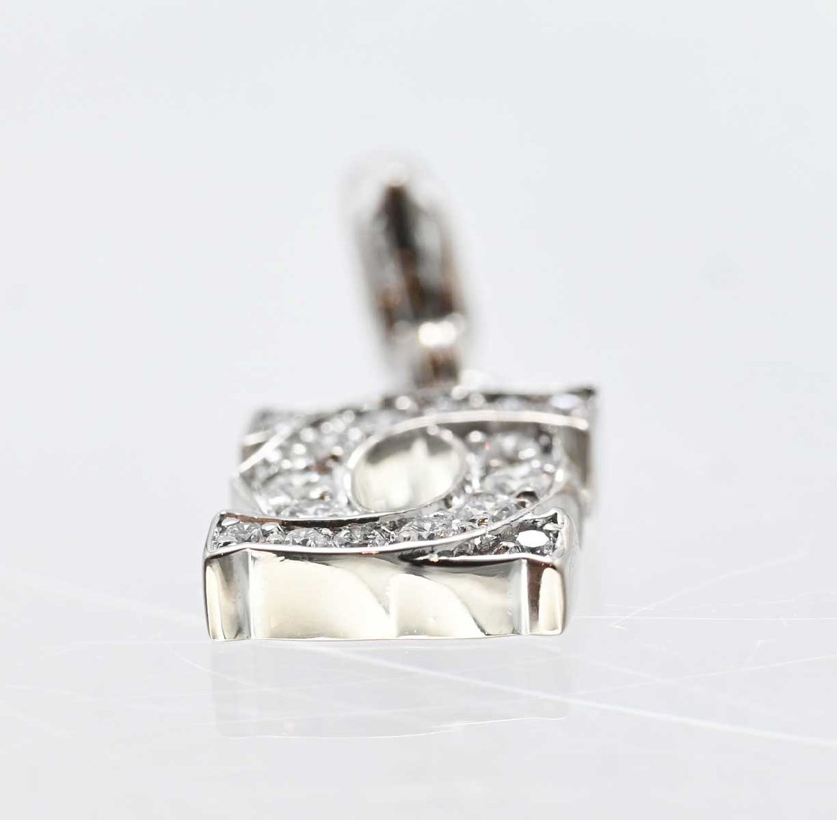 3224☆カルティエ Cartier 750WG ホワイトゴールド 2C ダイヤ ベビー