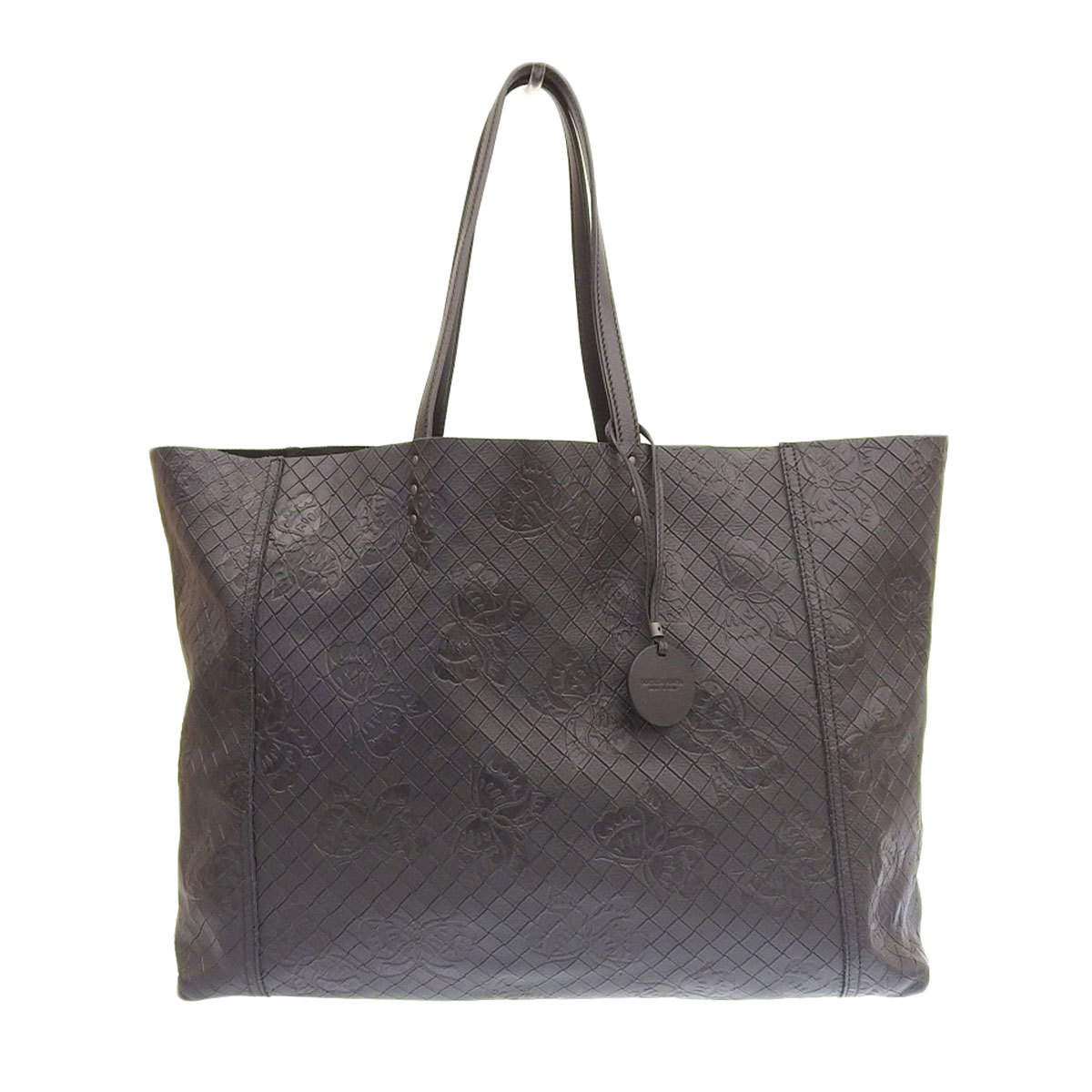 ボッテガヴェネタ Bottega Veneta イントレッチオ ミラージュ パピヨン トートバッグ レザー ブラック 8788