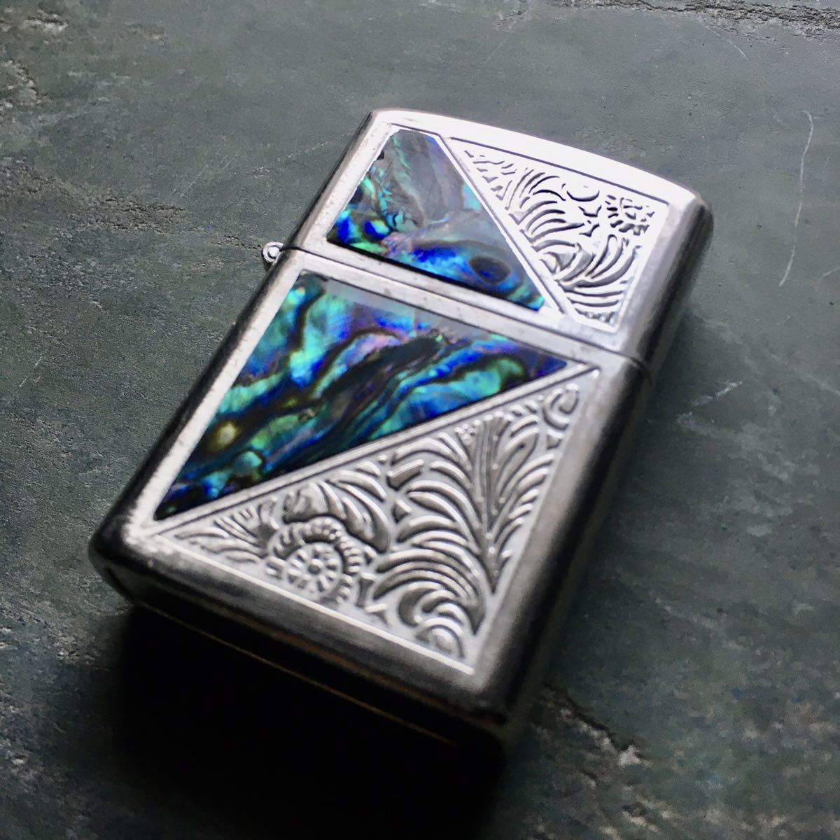 zippo型オイルライター シェル 検ジッポー ターコイズ|PayPayフリマ