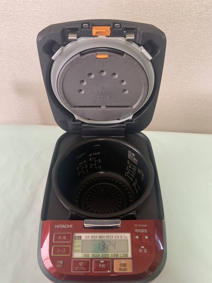 日立IHジャー炊飯器5.5合ふっくら御膳RZ-TS104M 2021年製色、ルビー