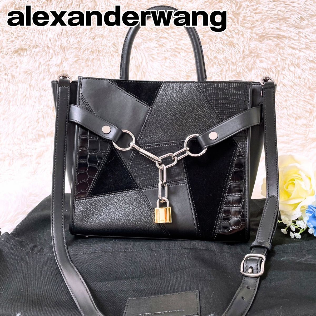 即日発送 ALEXANDER WANG パッチワーク ショルダー ハンド 2WAY バッグ