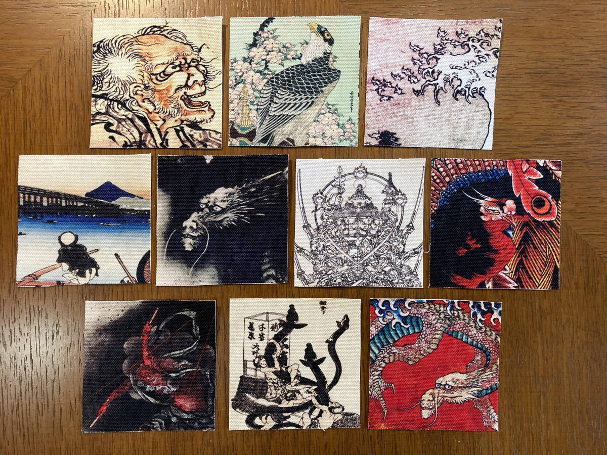 葛飾北斎 コースター 8号帆布 10枚セット 浮世絵|Yahoo!フリマ(旧