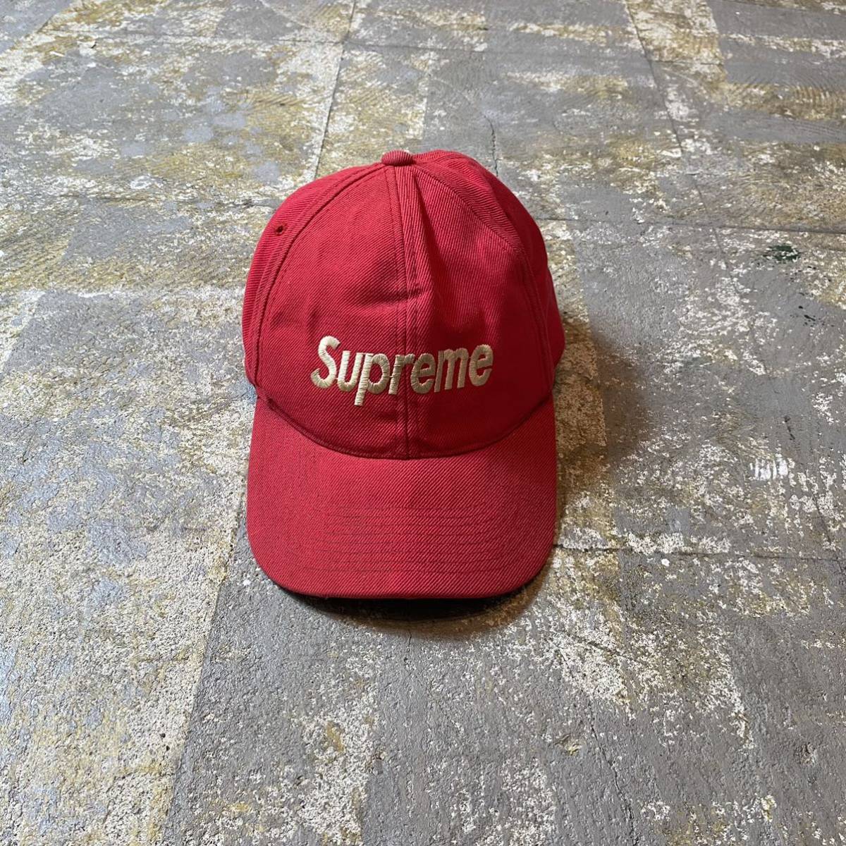 90s supreme シュプリーム キャップ USA製 最初期 レッド