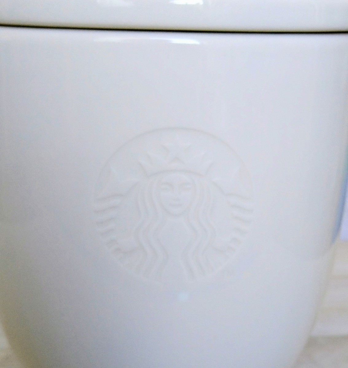 スターバックス エンボスロゴキャニスター ホワイト スタバ STARBUCKS サイレン ロゴ キャニスター 保存容器 コーヒーキャニスター_画像4