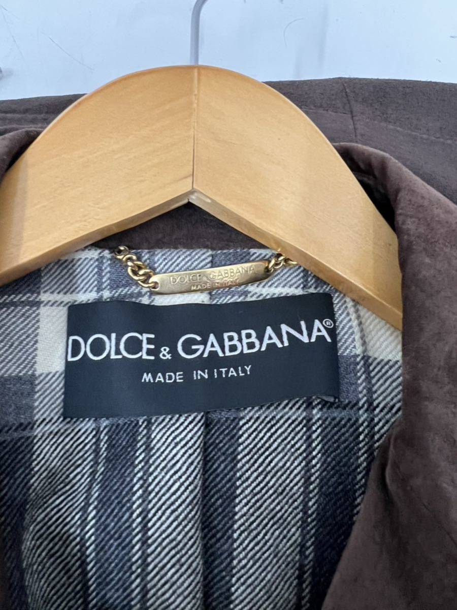 ⑥DOLCE&GABBANA チェスターコート　46 ウール　BRWブラウンヴァージンウール_画像3