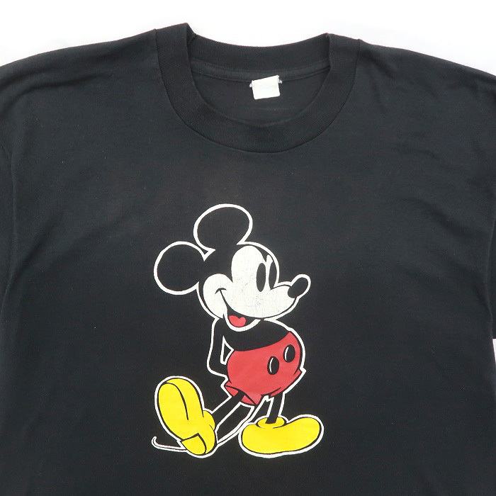 古着 プリントTシャツ ディズニーキャラクター ミッキーマウス ブラック サイズ表記：-　gd81213_画像3