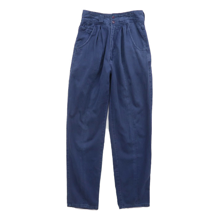  б/у одежда брюки-чинос высокий талия темно-синий размер надпись :7/8 gd70473