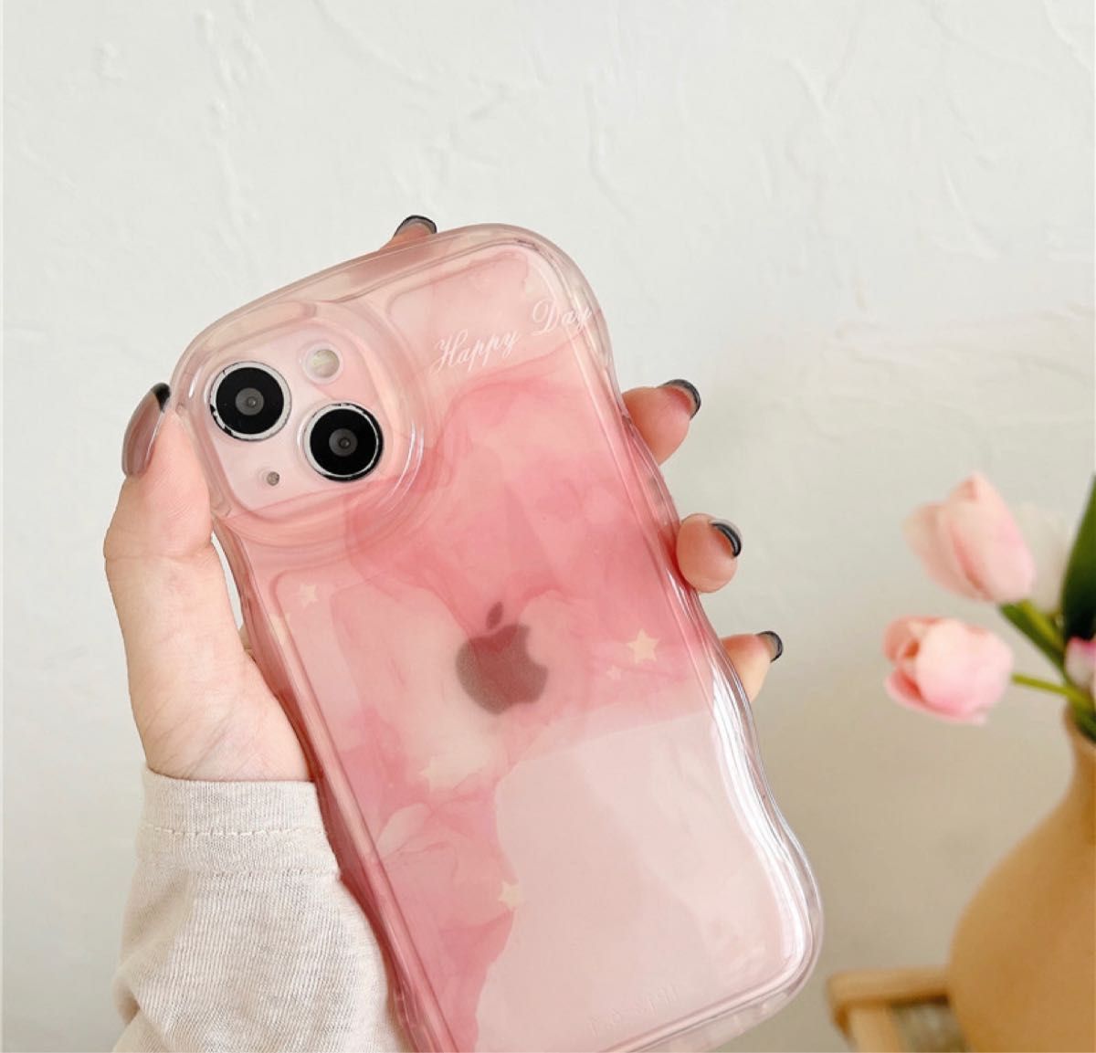 即購入NG iPhoneケース12 韓国 かわいい お洒落　ペアルック スマホケース ピンク iPhone13