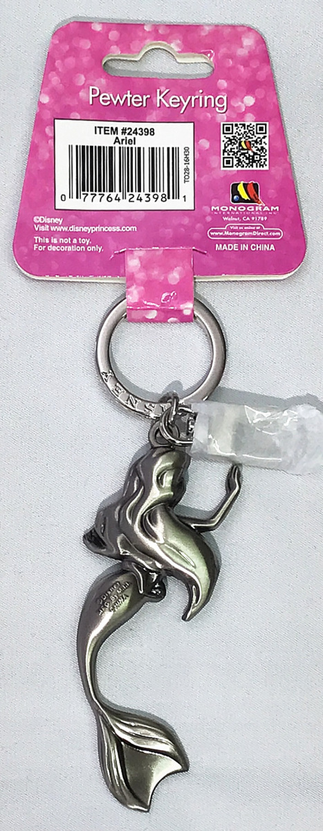 Disney ( Disney ) Princess Ariel кольцо для ключей metal серебряный брелок для ключа 