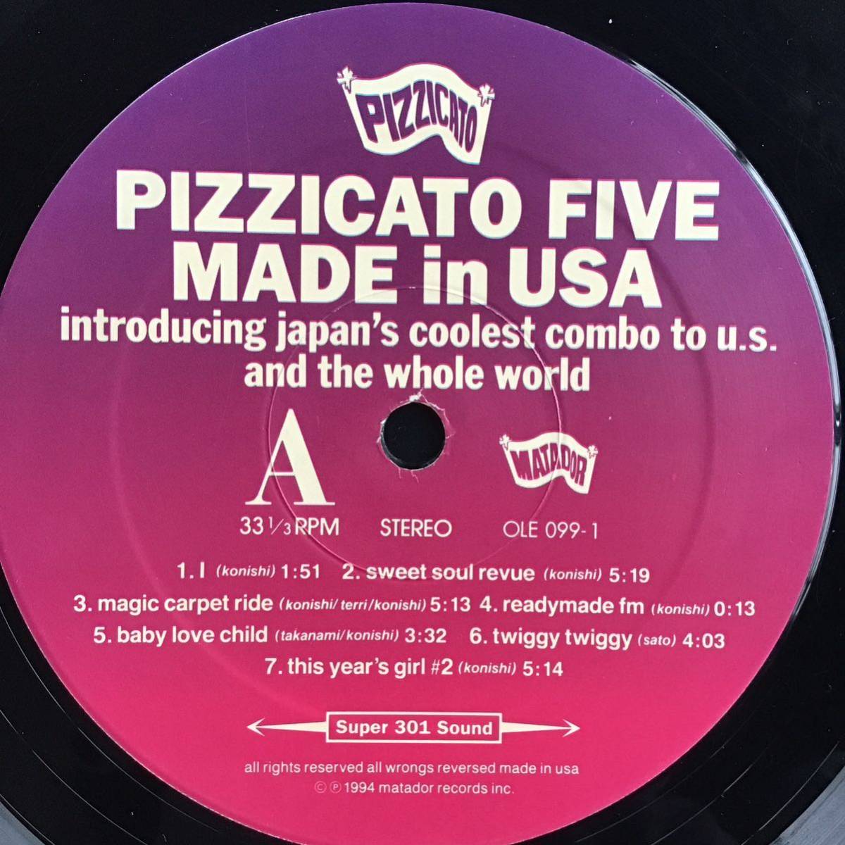 US盤】PIZZICATO FIVE Made In USA アナログ LP ピチカート・ファイヴ