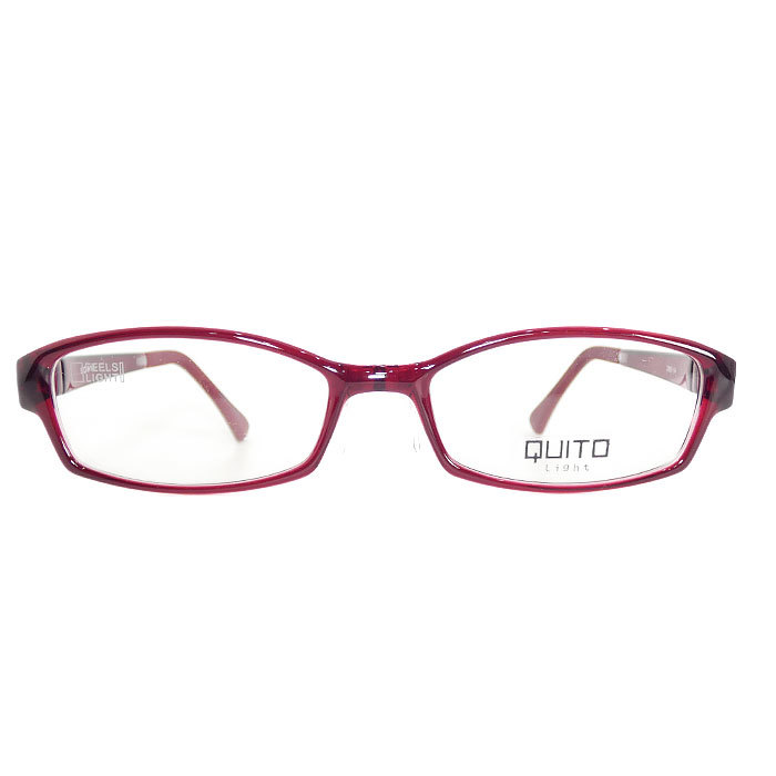 【度付きレンズ込み】QUITO 超軽量 メガネ フレーム レッド 眼鏡 めがね 伊達眼鏡_画像2