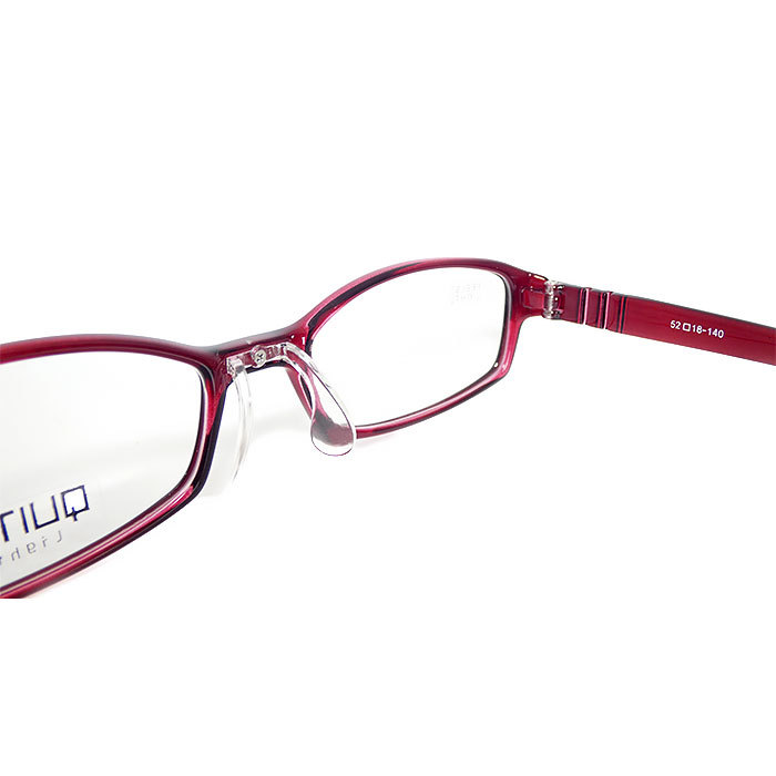 【度付きレンズ込み】QUITO 超軽量 メガネ フレーム レッド 眼鏡 めがね 伊達眼鏡_画像7
