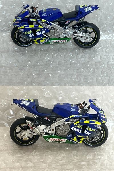 ☆ 開封済 デアゴスティーニ 1/24 ミニバイク 3台 セット ■ ホンダ RC211V 加藤大治郎 SUZUKI RGV500 ■ チャンピオンバイク 模型 ■ 英62_画像4