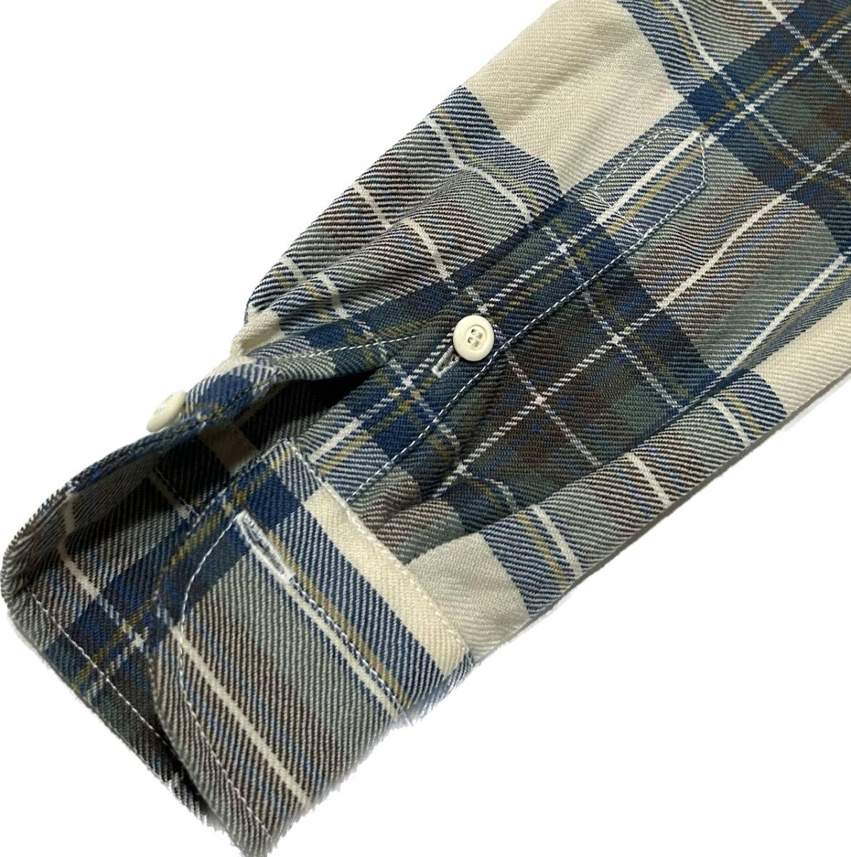 1piu1uguale3×LOCHCARRON FLANNEL CHECK SHIRTS ウノピュフランネルチェックシャツ wjk akm ジュンハシモト_画像5