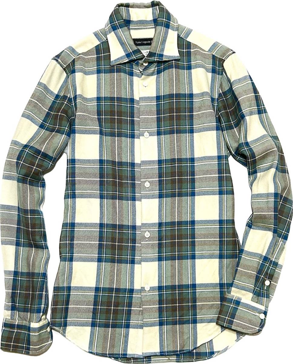 1piu1uguale3×LOCHCARRON FLANNEL CHECK SHIRTS ウノピュフランネルチェックシャツ wjk akm ジュンハシモト_画像1