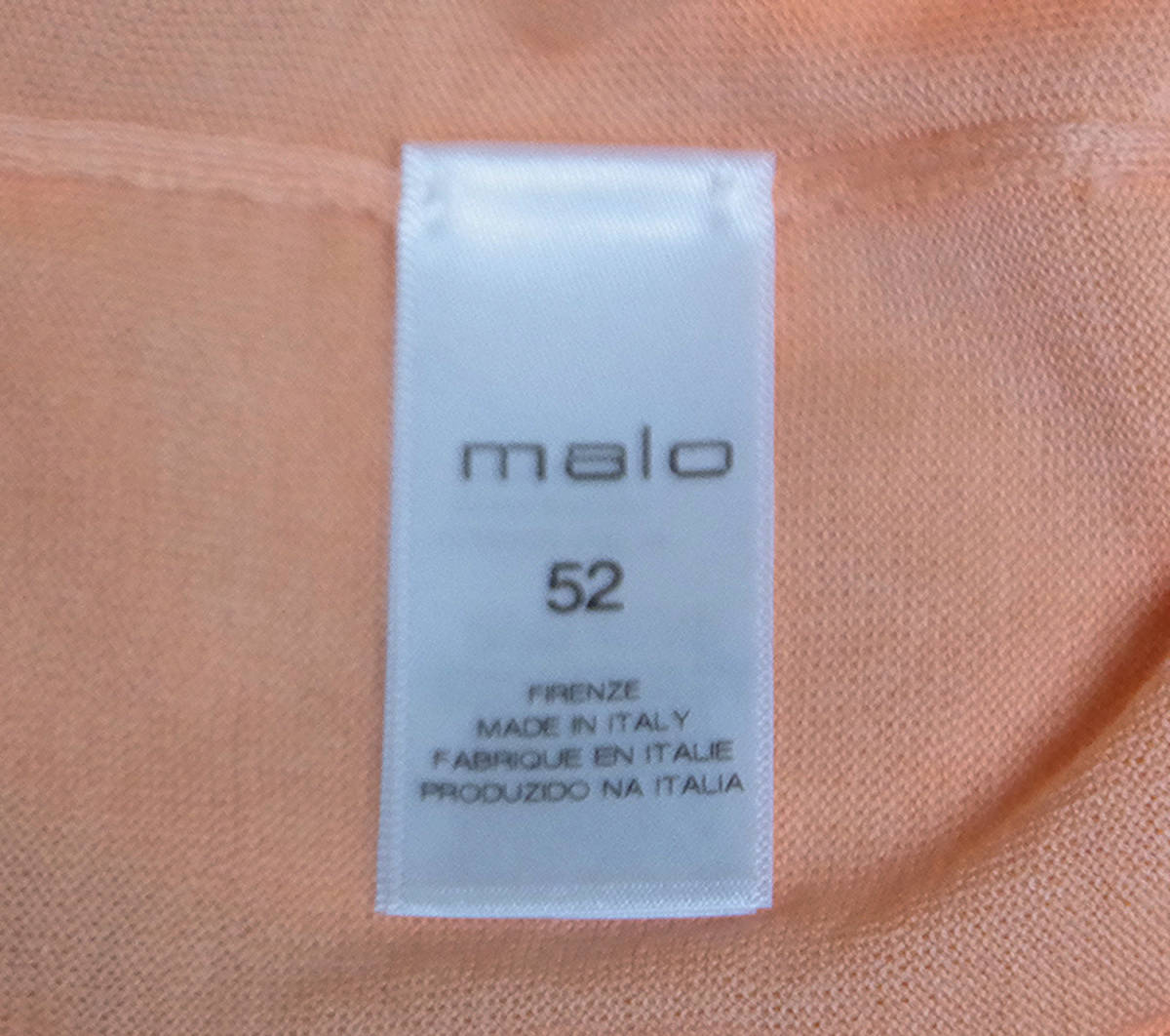 Maloマーロ 最高品質シーアイランドコットンニット メンズポロシャツ サイズ52 イタリア製_Malo オリジナルタグ