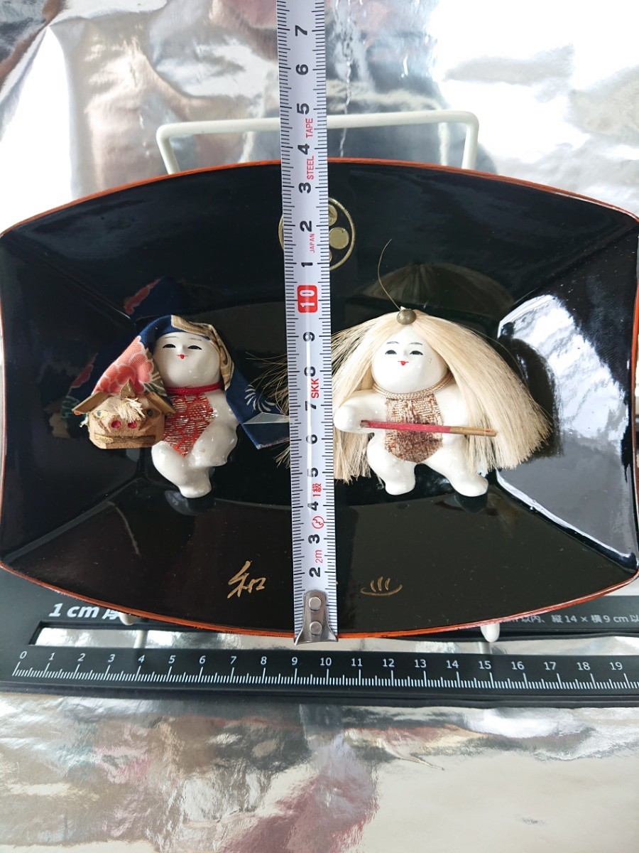 加賀 和倉温泉 獅子人形 置物 飾り 郷土玩具 昭和 レトロ 紋入り 日本人形