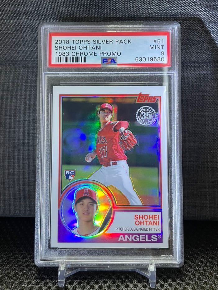 希少RC! PSA9 Topps 2018 大谷翔平Silver Pack 1983 Chorme Promo 鑑定