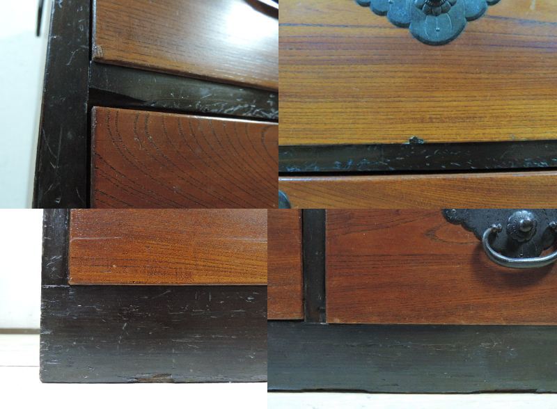  front board zelkova purity era chest of drawers sendai chest of drawers rock .. chest of drawers sword storage chest of drawers . leaf metal fittings old .. old Japanese-style house Cafe interior large storage exhibition pcs 
