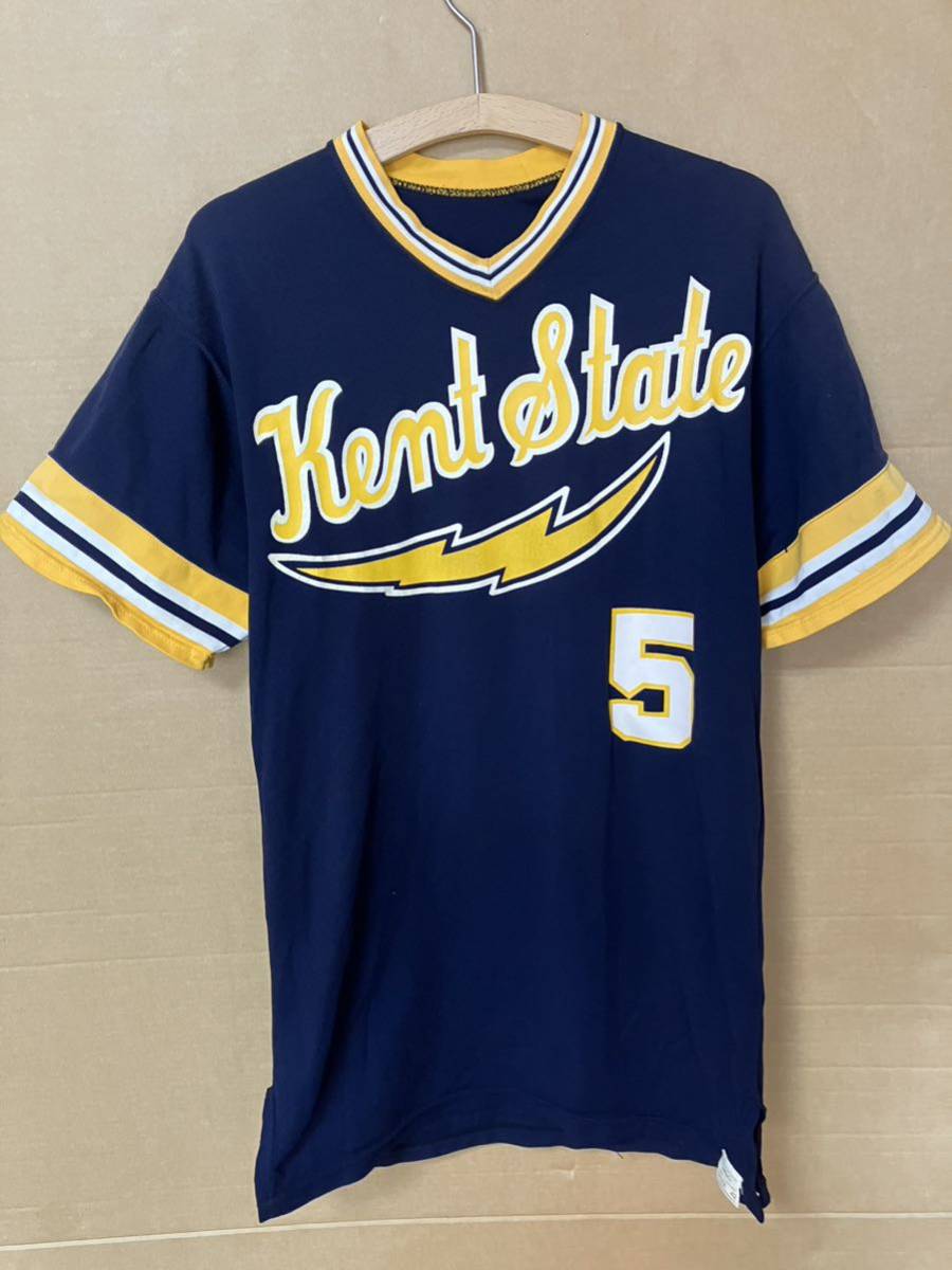 USED 70s Baseball Jersey T-Shirt 中古 70's Vネック ベースボール ビンテージ ジャージ Tシャツ サイズ L アメリカ製 送料無料