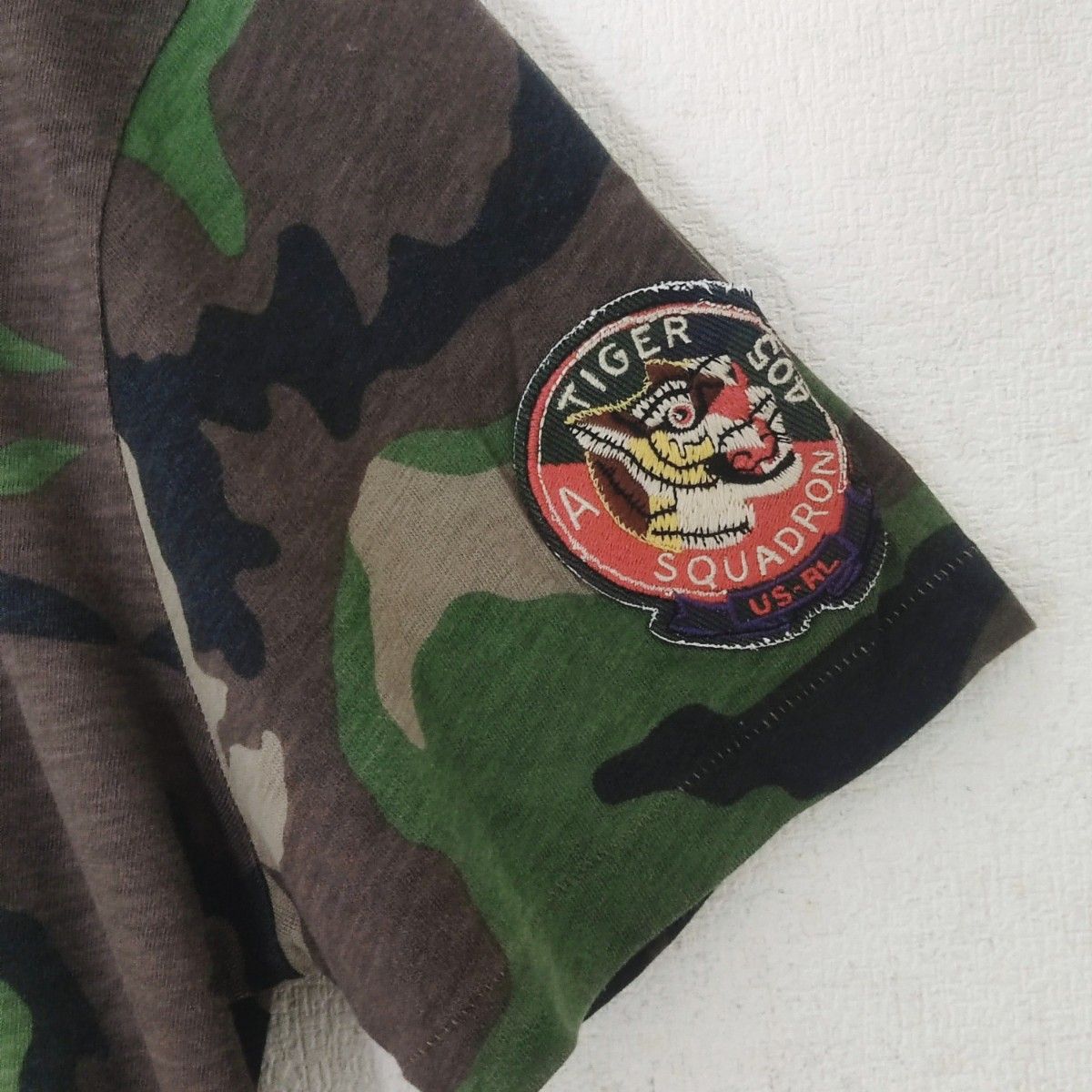 【新品タグ付き】ポロラルフローレン タイガーフォース リンガーネック カモフラ柄 ヴィンテージ加工 半袖Tシャツ
