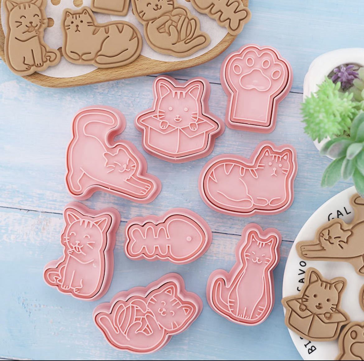 猫　ねこクッキー型　粘土　型抜き クッキー型キャラ弁 抜き型 お弁当 クッキーカッター プレゼント 誕生日 お菓子作り 製菓 道具_画像6