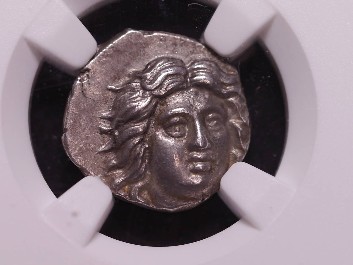古代ギリシャ・ロードス・カリア(CARIA) ドラクマ銀貨 BC 205〜190 NGC