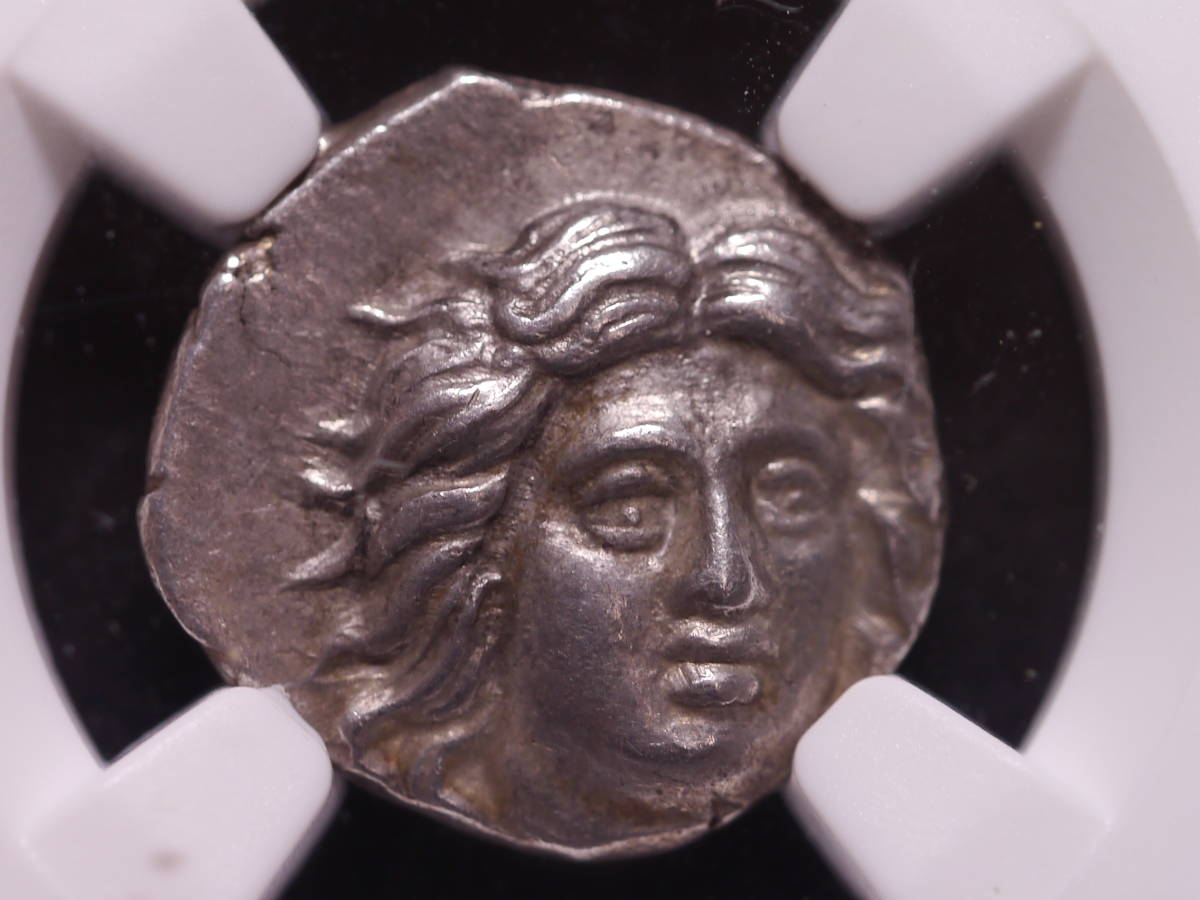 古代ギリシャ・ロードス・カリア(CARIA) ドラクマ銀貨 BC 205〜190 NGC