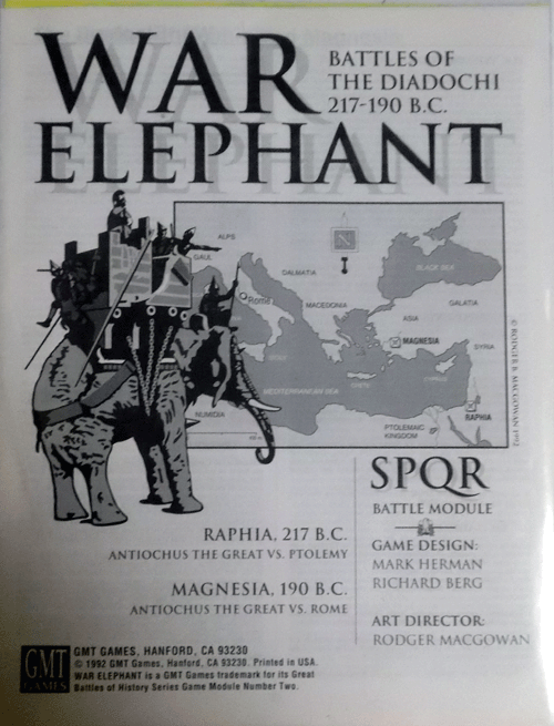 GMT/WAR ELEPHANT/SPQR BATTLE MODULE/BATTLES OF THE DIADOCHI 217-190BC/新品駒未切断/日本語訳無し