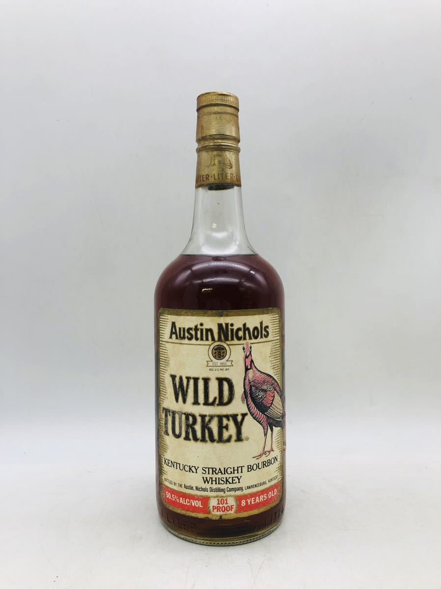 【未開栓】WILD TURKEY ワイルドターキー 8年 ケンタッキーストレートバーボンウイスキー 101proof 1000ml 50% WH23788